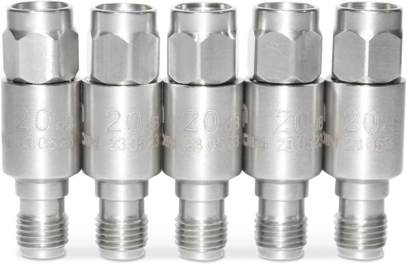 UU TOJOIN TOJOIN SMA Male to Female Attenuator/Coaxial RF Attenuator, DC to 8GHz, 50Ohm, 2W, 20dB, SMA 8G Attenuator 5PCS - Image 5